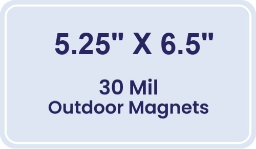 Magnet - 5.25x6.5 Round Corners - 30 Mil - Outdoor Safe
