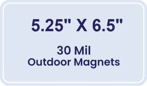 Magnet - 5.25x6.5 Round Corners - 30 Mil - Outdoor Safe