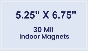Magnet - 5.25x6.75 Square Corners - 30 Mil