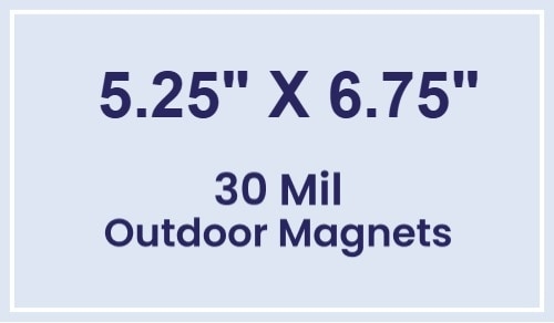 Magnet - 5.25x6.75 Square Corners - 30 Mil - Outdoor Safe