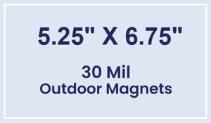 Magnet - 5.25x6.75 Square Corners - 30 Mil - Outdoor Safe