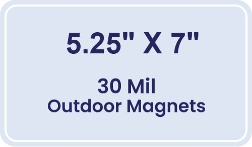 Magnet - 5.25x7 Round Corners - 30 Mil - Outdoor Safe