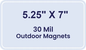 Magnet - 5.25x7 Round Corners - 30 Mil - Outdoor Safe