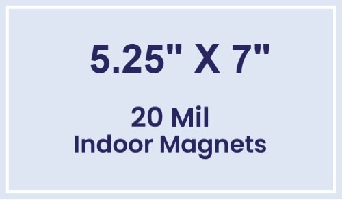 Magnet - 5.25x7 Square Corners - 20 mil
