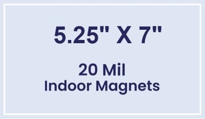 Magnet - 5.25x7 Square Corners - 20 mil