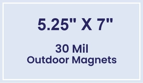 Magnet - 5.25x7 Square Corners - 30 Mil - Outdoor Safe