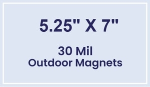 Magnet - 5.25x7 Square Corners - 30 Mil - Outdoor Safe