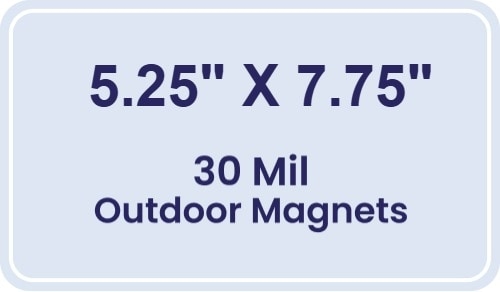 Magnet - 5.25x7.75 Round Corners - 30 Mil - Outdoor Safe