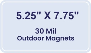 Magnet - 5.25x7.75 Round Corners - 30 Mil - Outdoor Safe