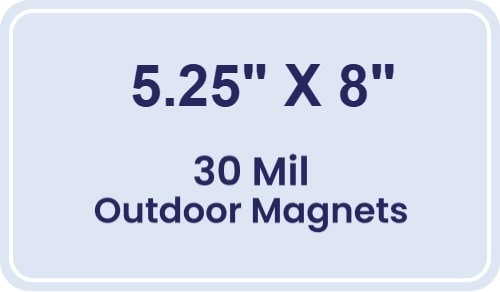 Magnet - 5.25x8 Round Corners - 30 Mil - Outdoor Safe