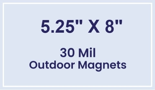 Magnet - 5.25x8 Square Corners - 30 Mil - Outdoor Safe