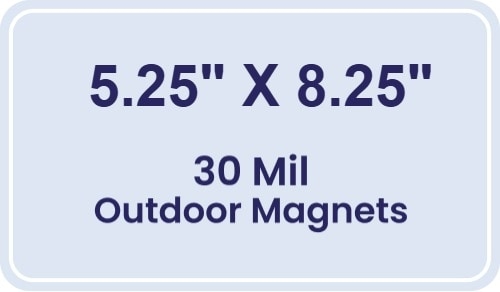 Magnet - 5.25x8.25 Round Corners - 30 Mil - Outdoor Safe