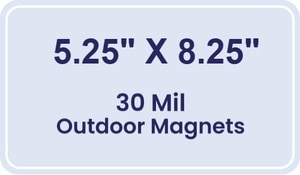 Magnet - 5.25x8.25 Round Corners - 30 Mil - Outdoor Safe