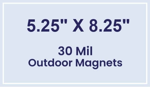Magnet - 5.25x8.25 Square Corners - 30 Mil - Outdoor Safe
