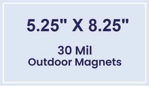 Magnet - 5.25x8.25 Square Corners - 30 Mil - Outdoor Safe