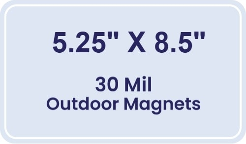 Magnet - 5.25x8.5 Round Corners - 30 Mil - Outdoor Safe