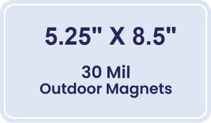 Magnet - 5.25x8.5 Round Corners - 30 Mil - Outdoor Safe