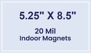 Magnet - 5.25x8.5 Square Corners - 20 mil