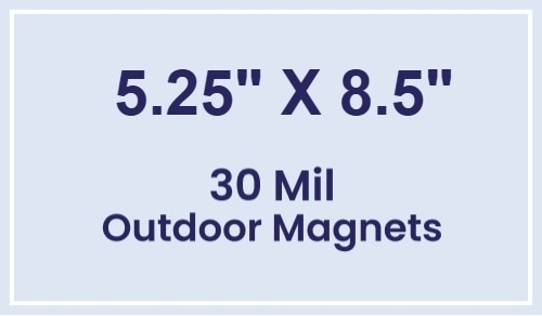 Magnet - 5.25x8.5 Square Corners - 30 Mil - Outdoor Safe