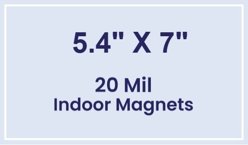 Magnet - 5.4x7 Square Corners - 20 mil