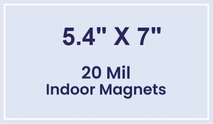 Magnet - 5.4x7 Square Corners - 20 mil