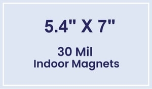 Magnet - 5.4x7 Square Corners - 30 Mil
