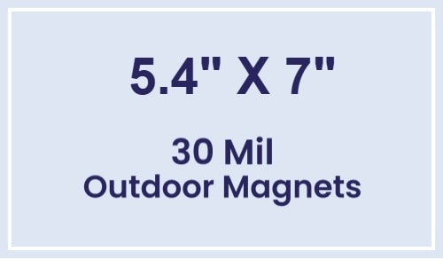 Magnet - 5.4x7 Square Corners - 30 Mil - Outdoor Safe