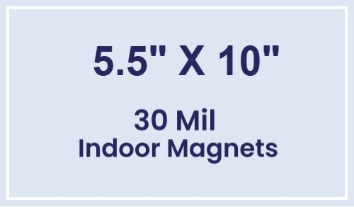 Magnet - 5.5x10 Square Corners - 30 Mil