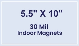 Magnet - 5.5x10 Square Corners - 30 Mil