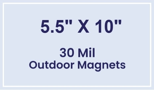 Magnet - 5.5x10 Square Corners - 30 Mil - Outdoor Safe