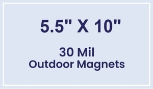 Magnet - 5.5x10 Square Corners - 30 Mil - Outdoor Safe
