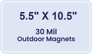 Magnet - 5.5x10.5 Round Corners - 30 Mil - Outdoor Safe