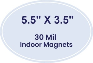 5.5x3.5 Indoor Oval Magnets - 30 Mil