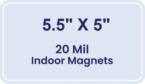Magnet - 5.5x5 Round Corners - 20 Mil
