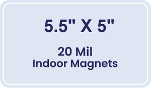 Magnet - 5.5x5 Round Corners - 20 Mil