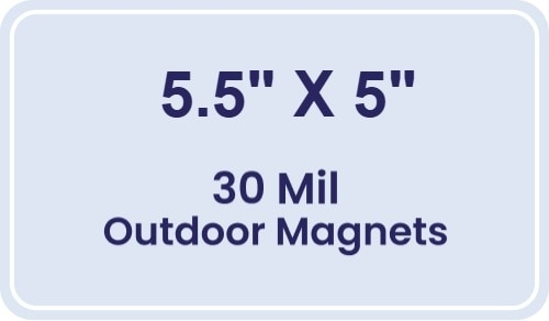 Magnet - 5.5x5 Round Corners - 30 Mil - Outdoor Safe