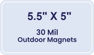 Magnet - 5.5x5 Round Corners - 30 Mil - Outdoor Safe