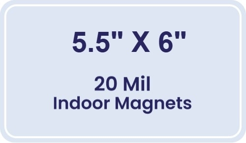 Magnet - 5.5x6 Round Corners - 20 mil