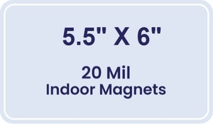 Magnet - 5.5x6 Round Corners - 20 mil