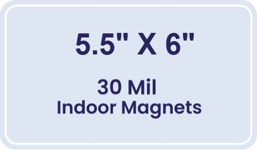 Magnet - 5.5x6 Round Corners - 30 Mil
