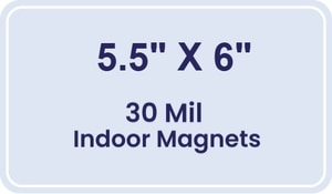 Magnet - 5.5x6 Round Corners - 30 Mil
