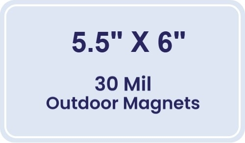 Magnet - 5.5x6 Round Corners - 30 Mil - Outdoor Safe