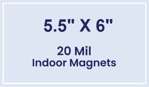 Magnet - 5.5x6 Square Corners - 20 mil