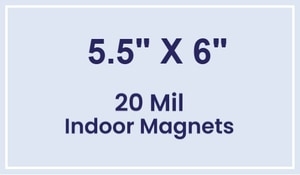 Magnet - 5.5x6 Square Corners - 20 mil