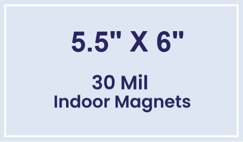 Magnet - 5.5x6 Square Corners - 30 Mil