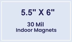 Magnet - 5.5x6 Square Corners - 30 Mil