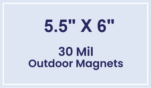 Magnet - 5.5x6 Square Corners - 30 Mil - Outdoor Safe