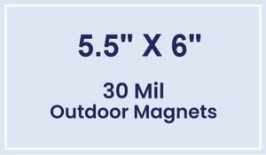 Magnet - 5.5x6 Square Corners - 30 Mil - Outdoor Safe