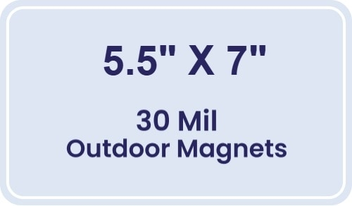 Magnet - 5.5x7 Round Corners - 30 Mil - Outdoor Safe