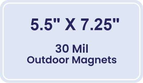Magnet - 5.5x7.25 Round Corners - 30 Mil - Outdoor Safe